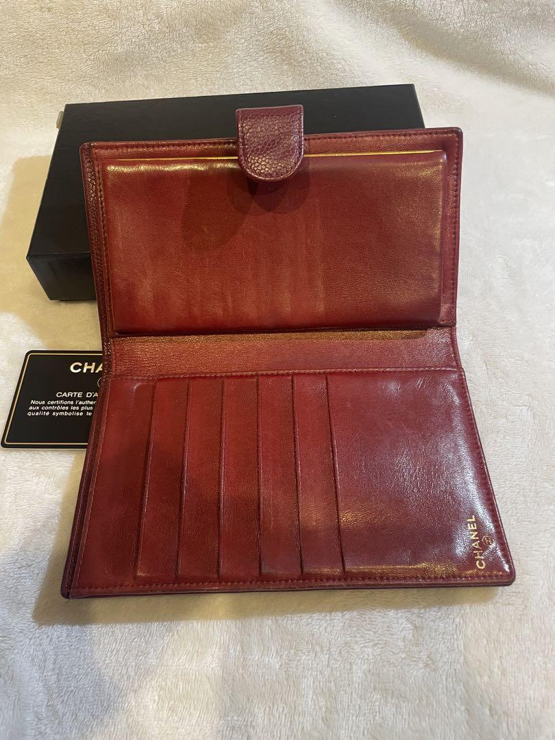[中古] シャネル CHANELコンパクト ウォレット　赤　折りたたみ　財布