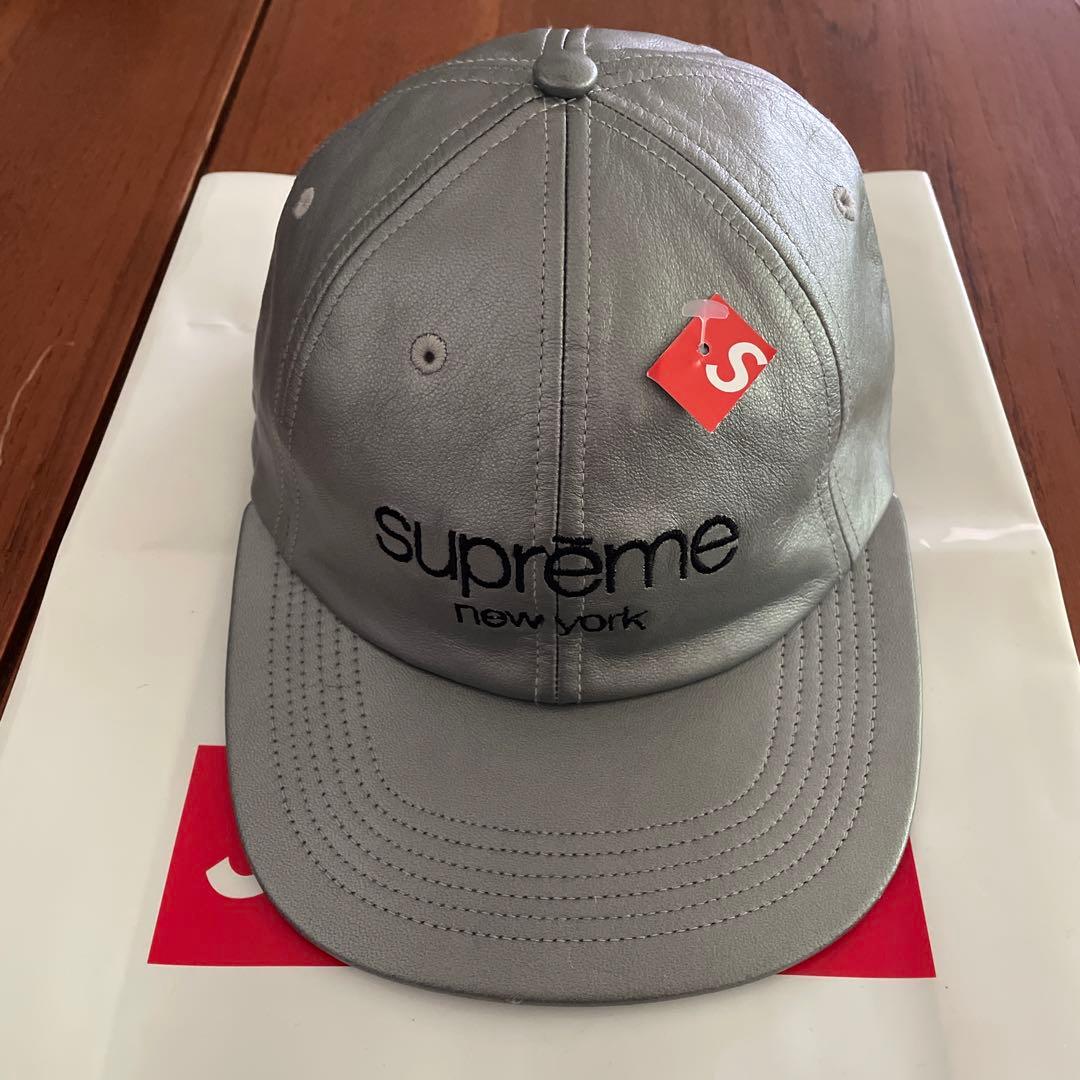 supreme シルバー ベースボールキャップ