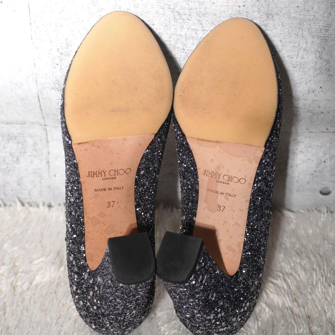 【美品】ジミーチュウ　BILLIE 85　スター　グリッター　パンプス　37