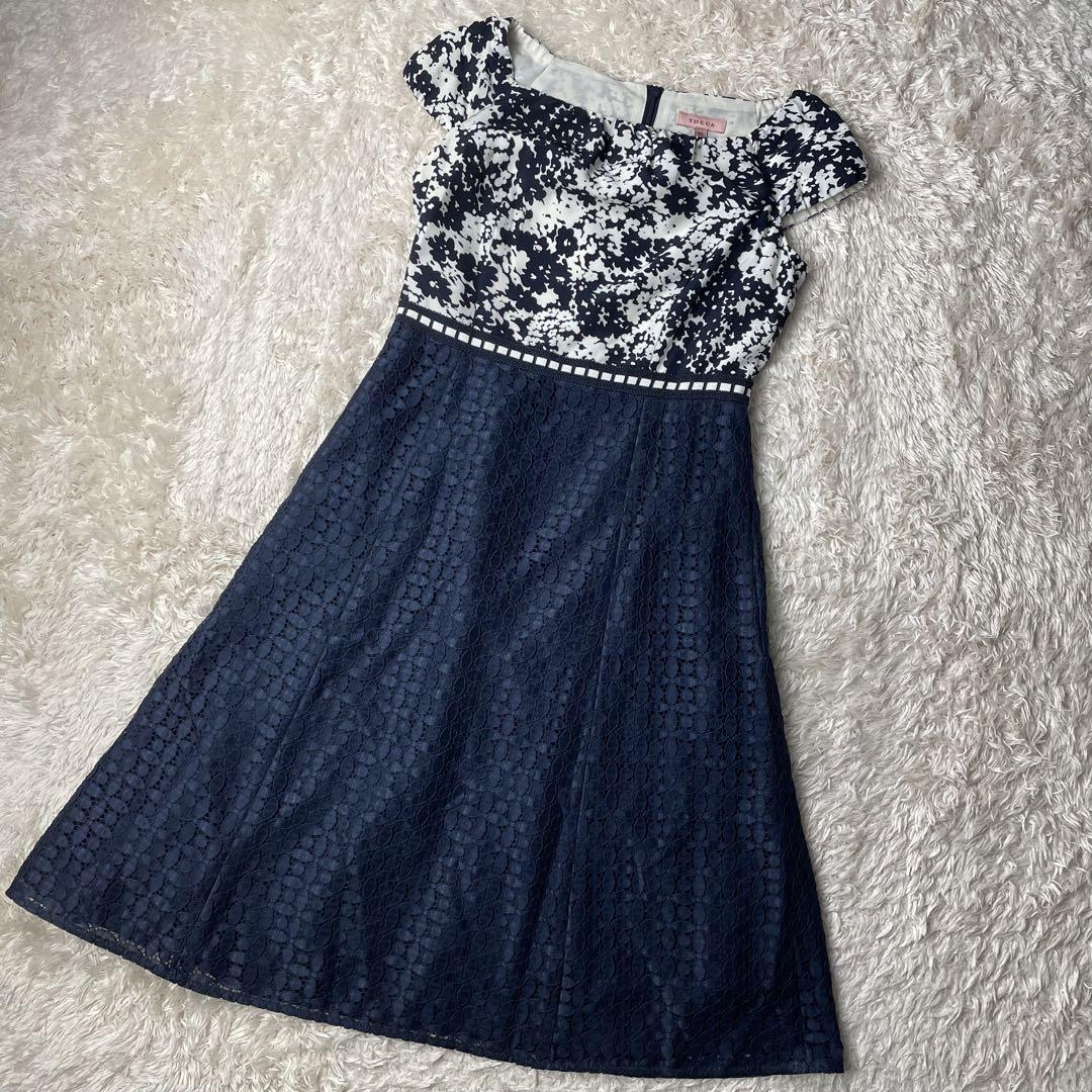 美品♡ TOCCA トッカ　花柄　レース　ネイビー　ワンピース 6,758円