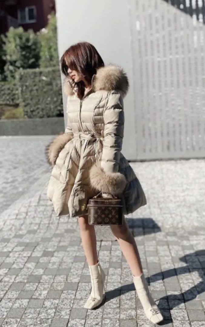 eimy down dress ダウンジャケット　ベージュ
