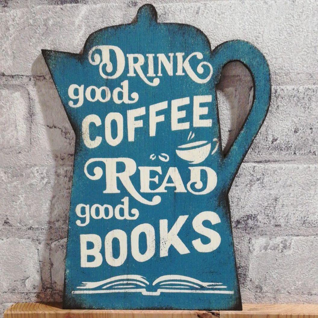 かわいい ディズニープリンセスのベビーグッズも大集合 レトロブルーのカフェポットダイカット木工看板 オシャレキッチンに飾って