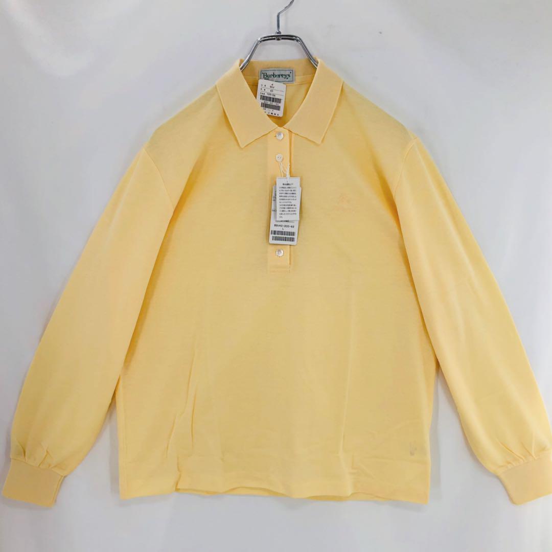 【未使用】BURBERRY GOLF　Lサイズ 長袖ポロシャツ 90s 三陽商会