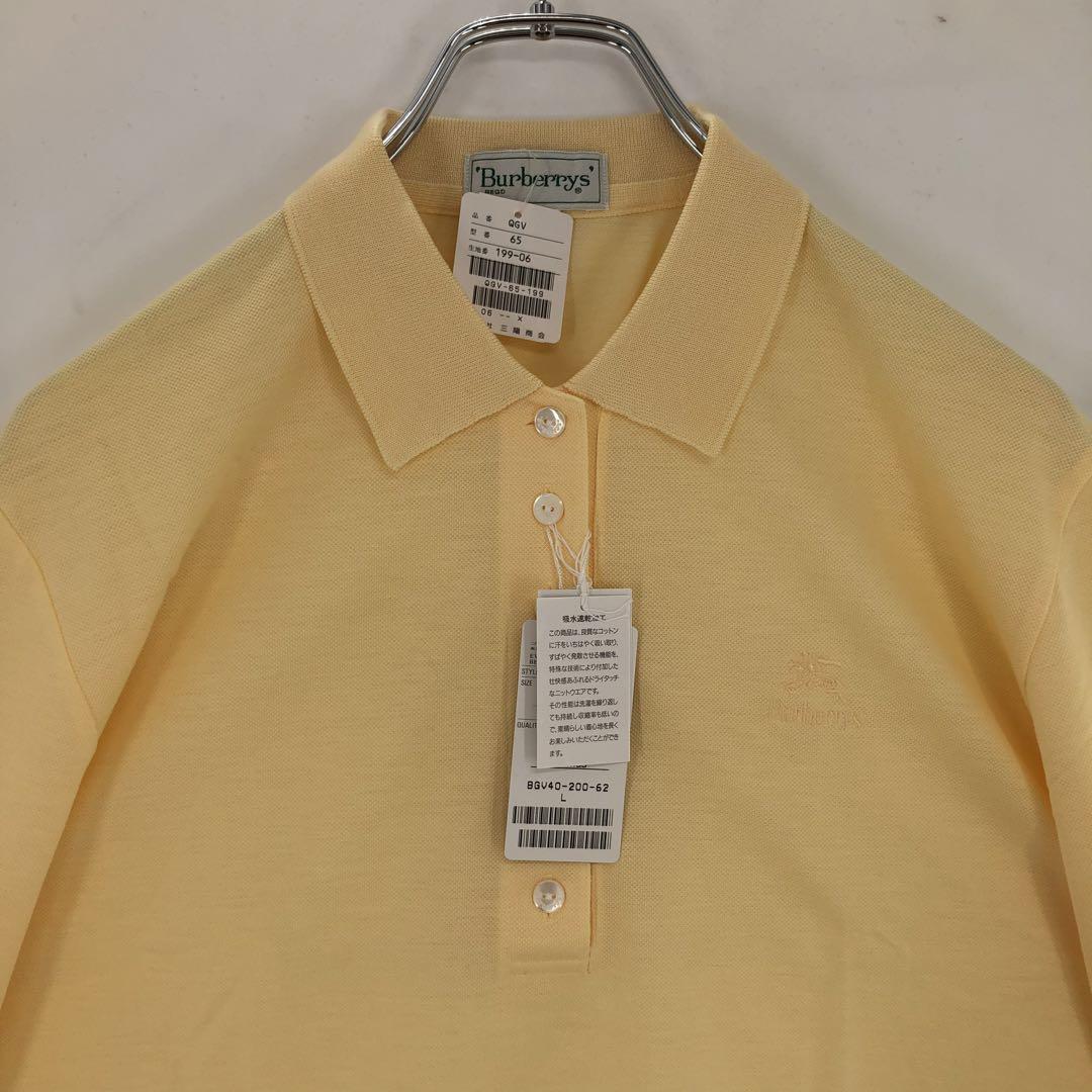 【未使用】BURBERRY GOLF　Lサイズ 長袖ポロシャツ 90s 三陽商会