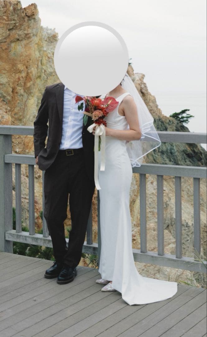 ウェディングドレス M Lセット マーメイドライン 前撮り用