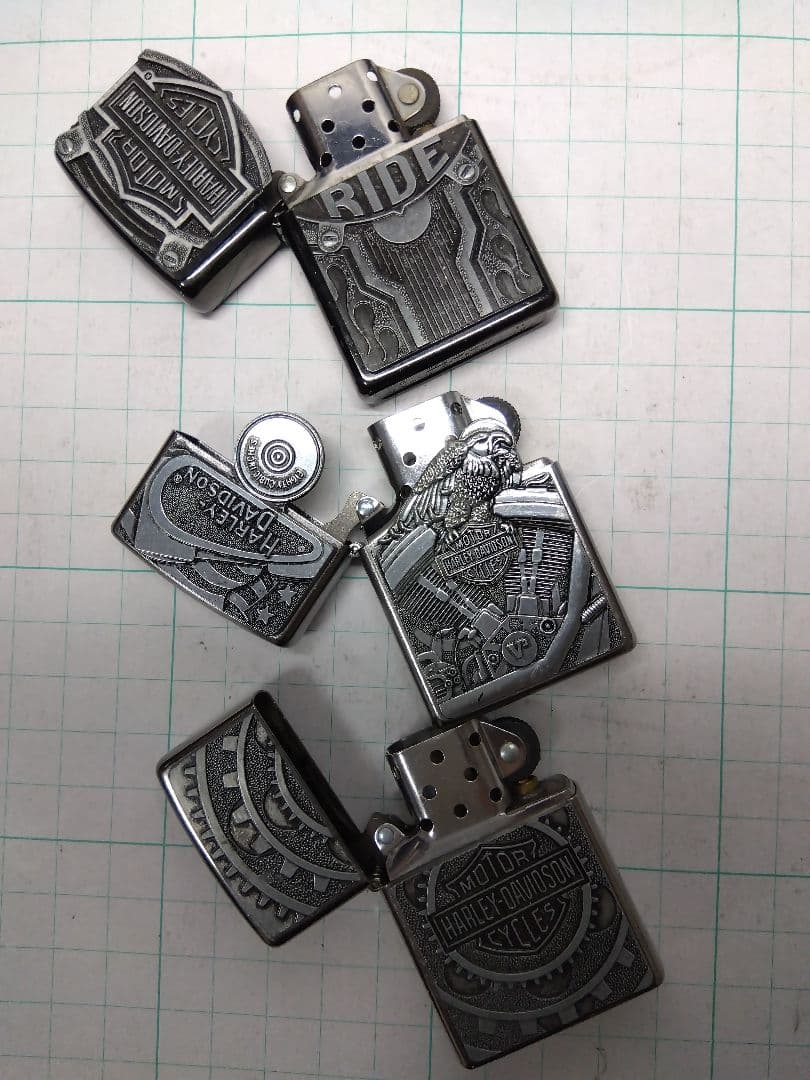 【3個まとめ売り】ハーレーダビッドソン ZIPPO、レギュラーサイズHarley 【3個まとめ売り】ハーレーダビッドソン ZIPPO、レギュラーサイズHarley