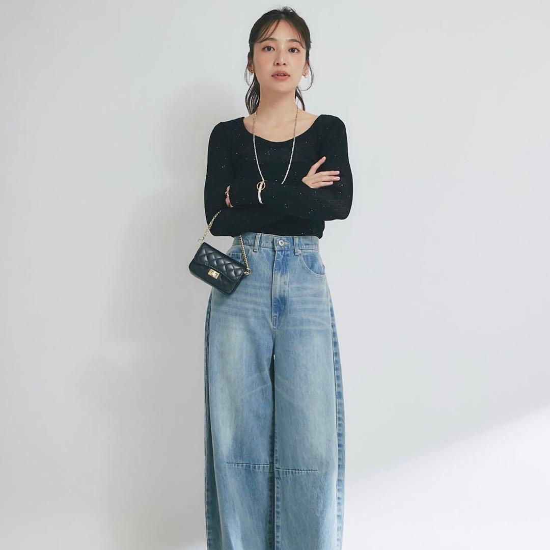 【新品•未使用】ラブティックボンボン シアースパンコールリブ2WAYニット 【新品•未使用】ラブティックボンボン シアースパンコールリブ2WAYニット