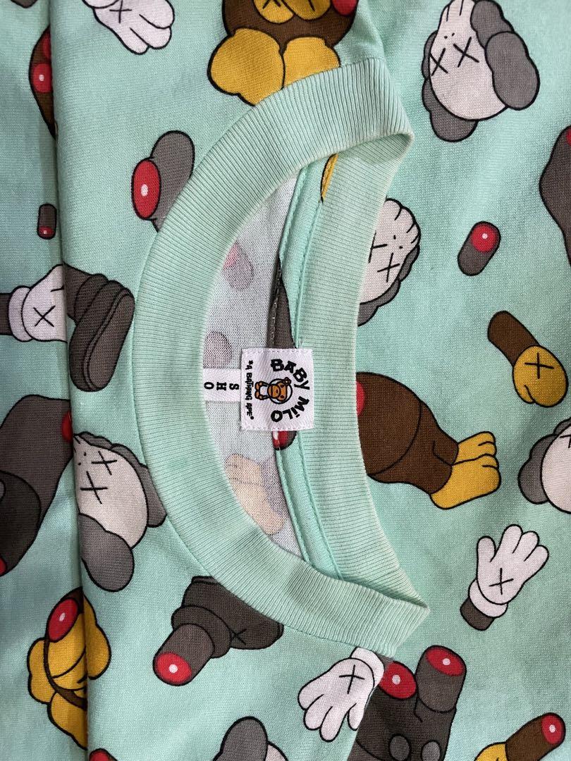 Bape kaws Tシャツ カウズ マイロ アベイシングエイプ水色総柄 日本製 アベイシングエイプ(A BATHING APE)|KAWSコラボTシャツ|HARDOFF