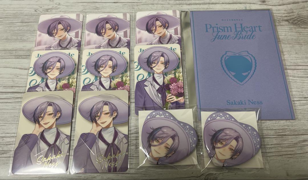 榊ネス June Brideにじさんじ ハート型 缶バッジ17個① Prism Heart June Bride】ランダムハート型缶バッジ Aグループ