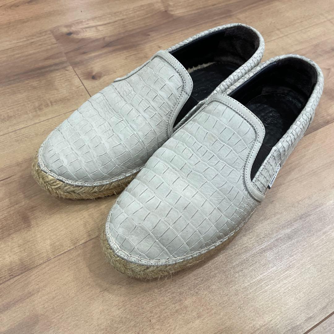 JIMMY CHOO グレー レザー スリッポン25.5cm Jimmy Choo