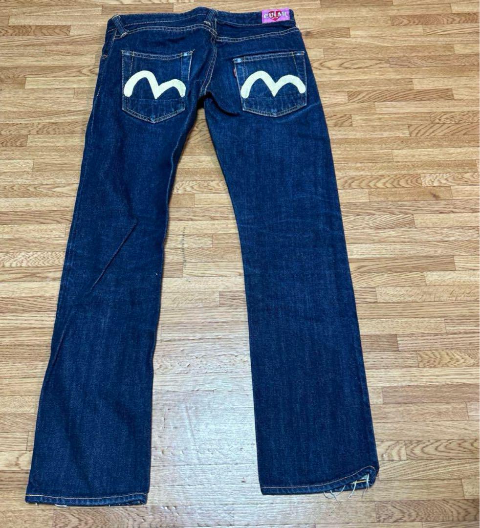 Evisu ダークブルー デニム 36 evisu ダークブルー デニムパンツ - メルカリ