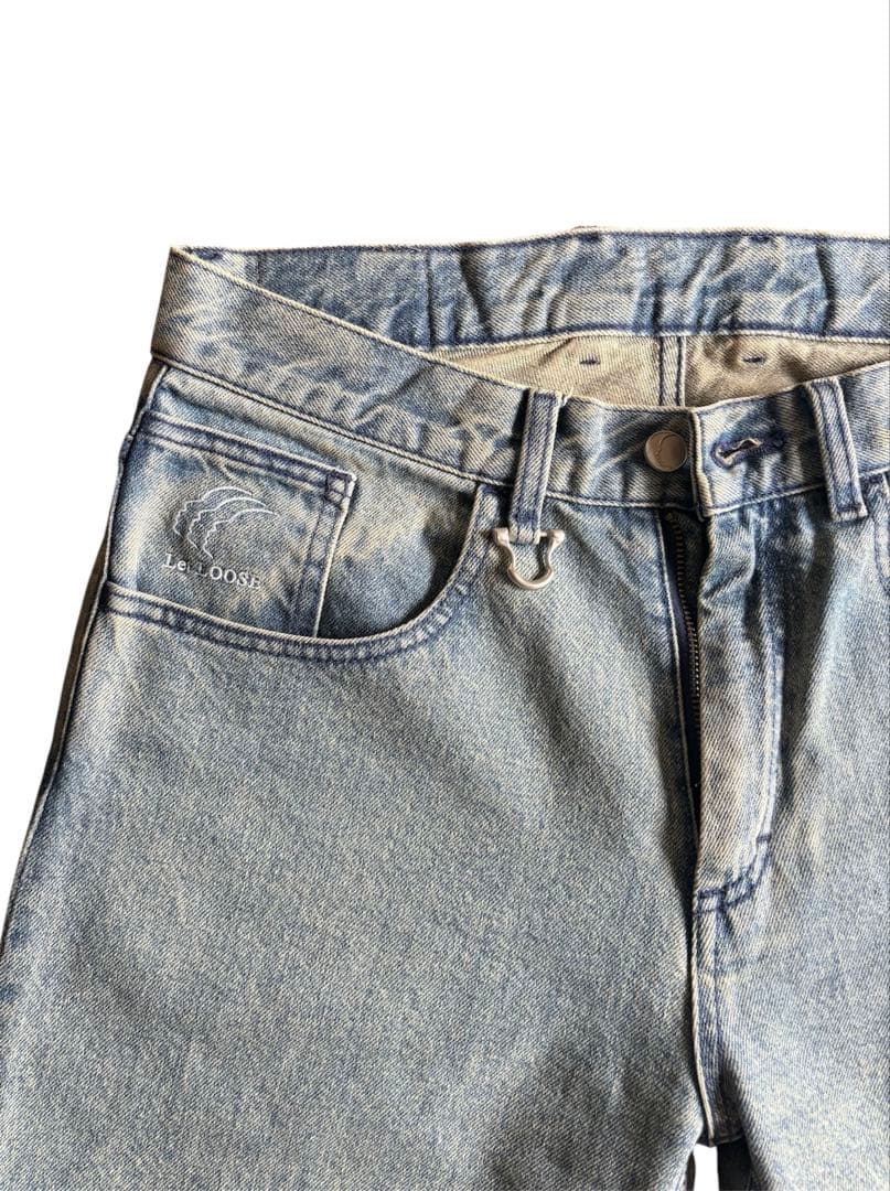 Let LOOSE STONE WASHED INDIGO JEANS デニム