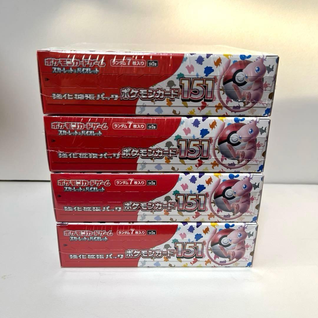 ポケモンカード151 4box シュリンク付き　新品未開封