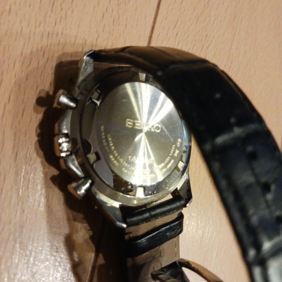 SEIKO クロノグラフ ブラック腕時計 美品