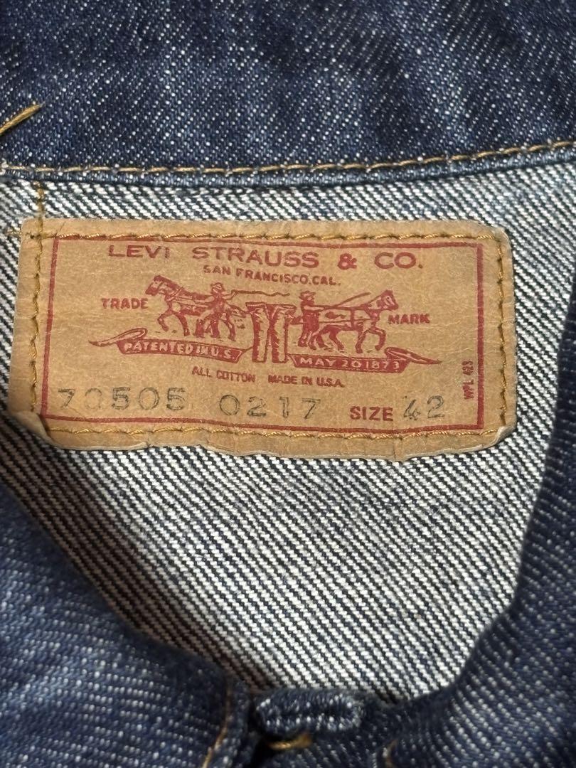 美品 70s リーバイス 70505 スモールe 4th 42 ヴィンテージ