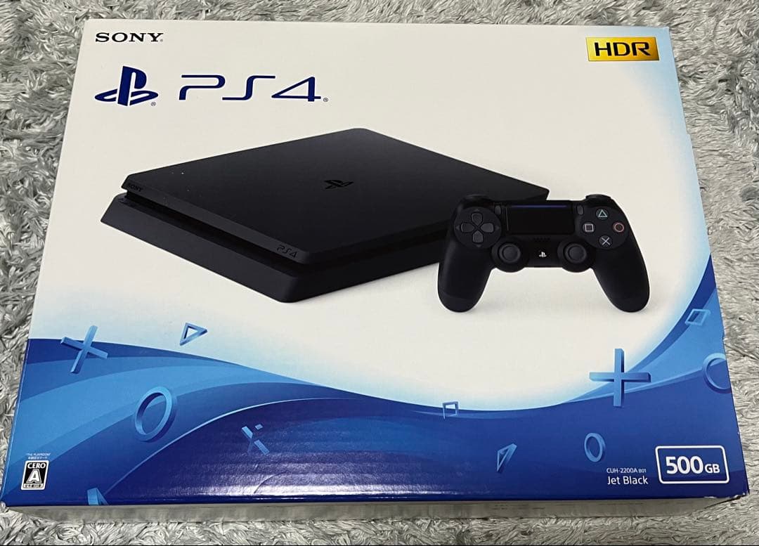 依頼不可 SONY PS4 本体 500GB ジェットブラック目立った傷や汚れなし