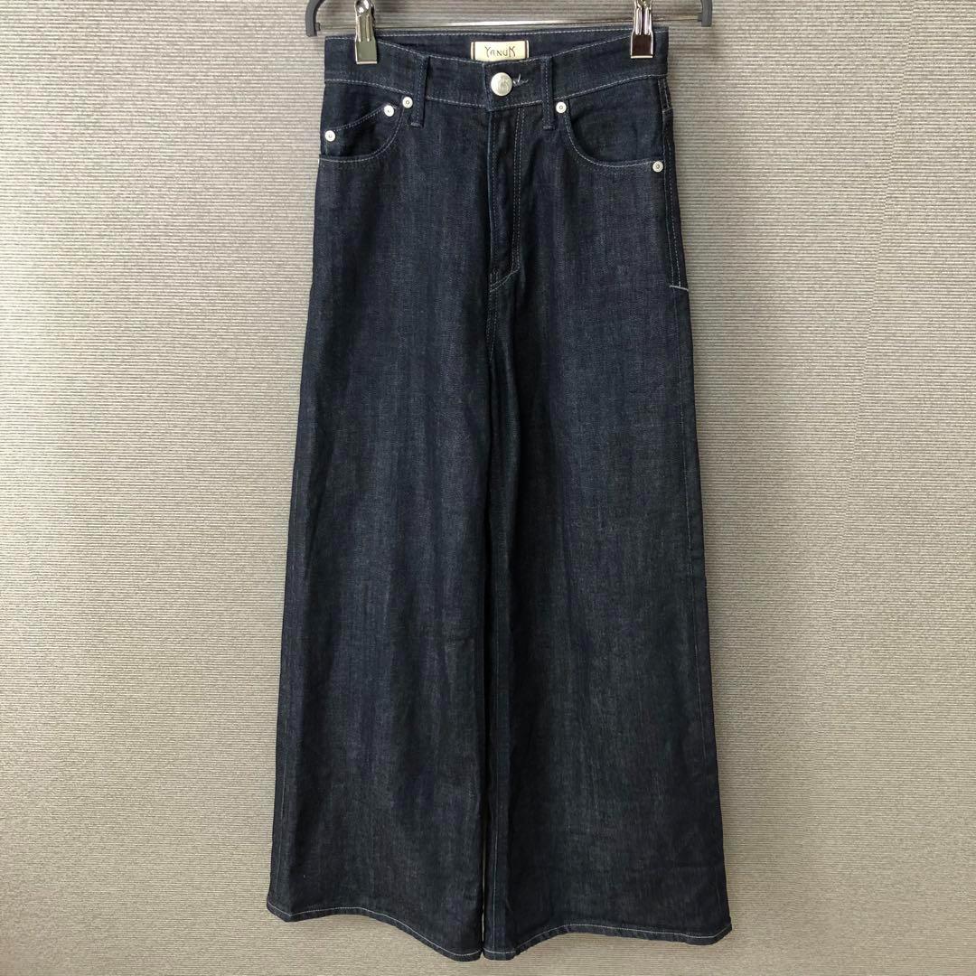 YANUK 今季 ワイドフレア 23 OWI デニムパンツ