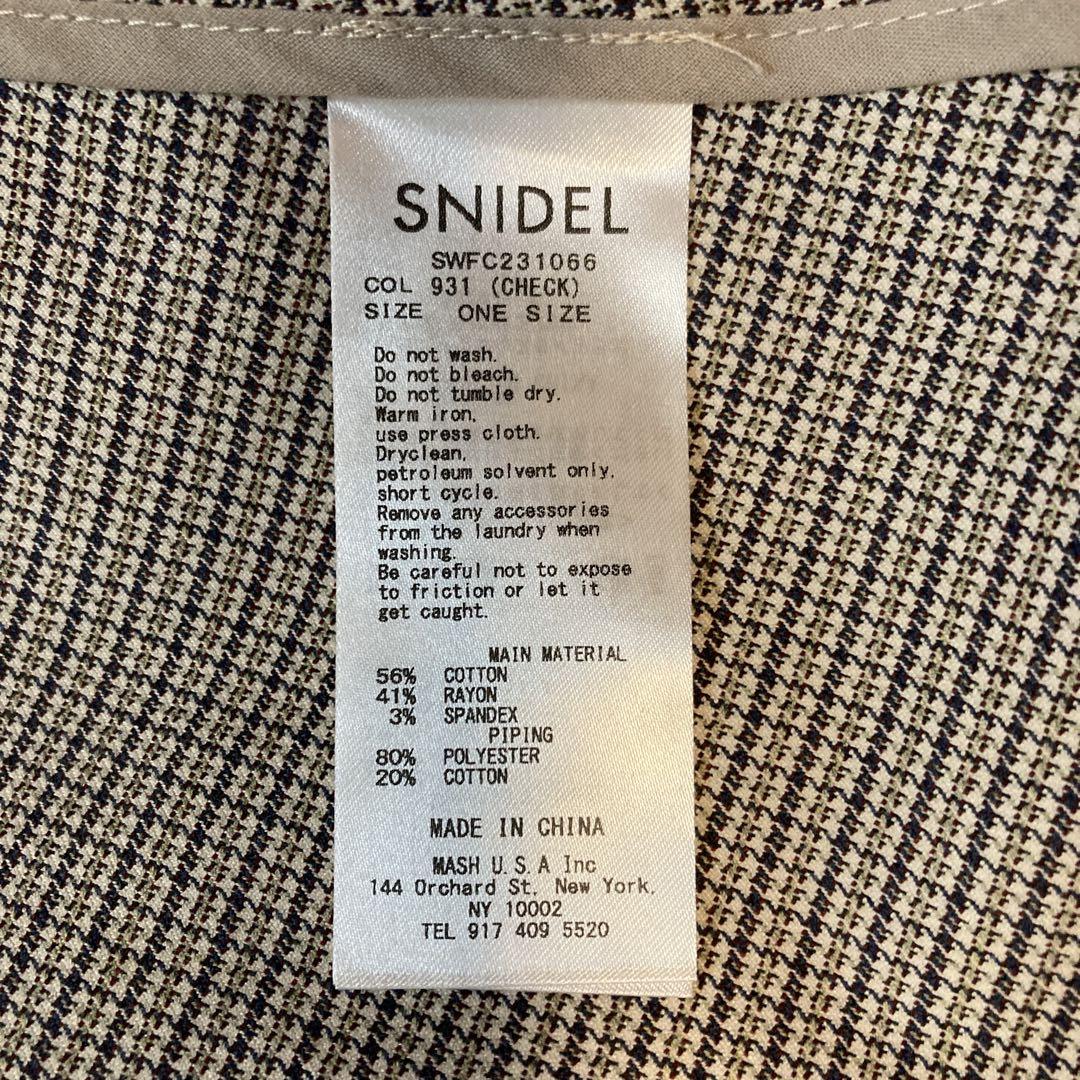 SNIDEL チェック柄 トレンチコート ワンサイズ SNIDEL チェック柄 トレンチコート ワンサイズ - メルカリ