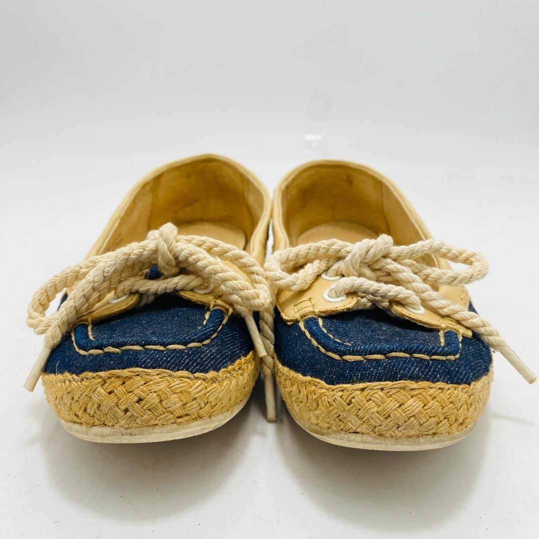 美品】REGAL デニム モカシン リボン エスパドリーユ フラット