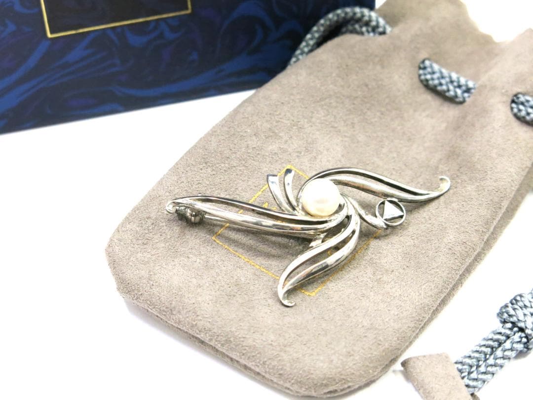 ミキモト ブローチ シルバー台座 1P 7mm アコヤ真珠 18708210MIKIMOTO