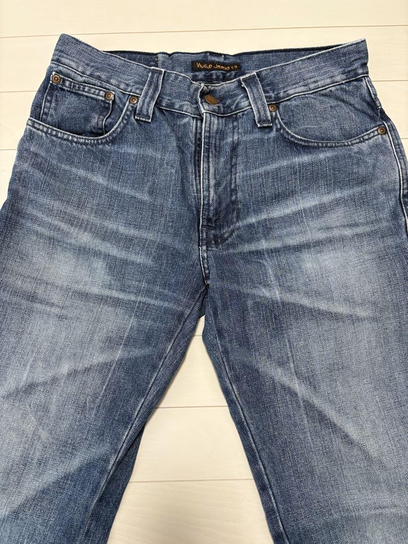 Nudie Jeans co ストレートレッグデニムパンツ ブルー