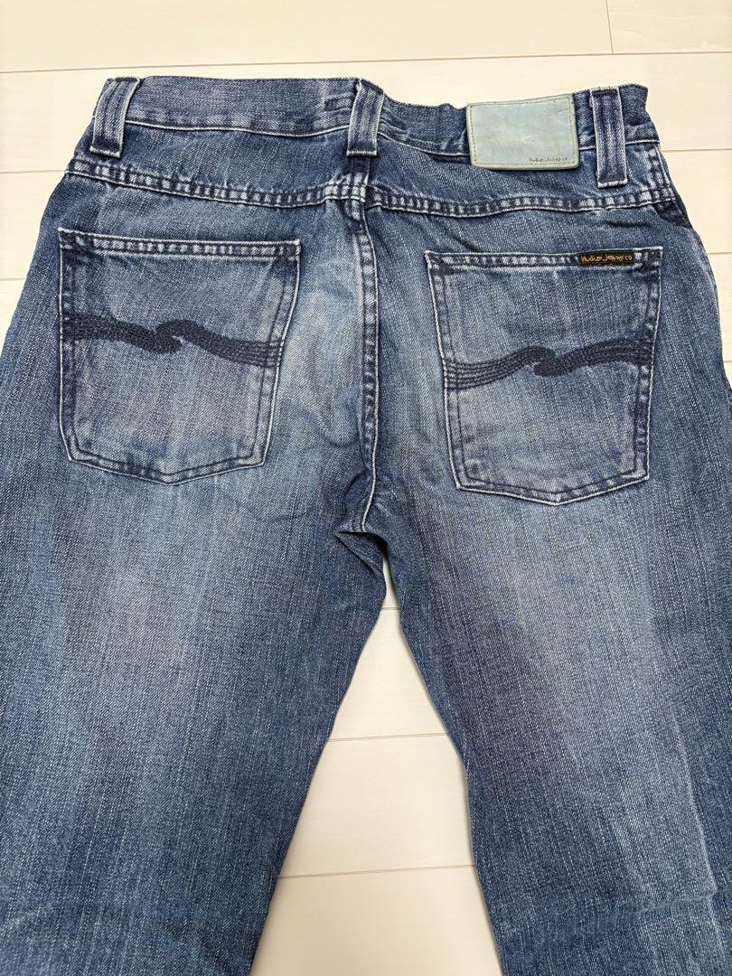 Nudie Jeans co ストレートレッグデニムパンツ ブルー