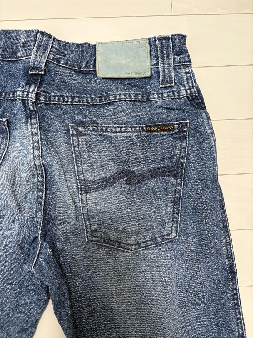 Nudie Jeans co ストレートレッグデニムパンツ ブルー