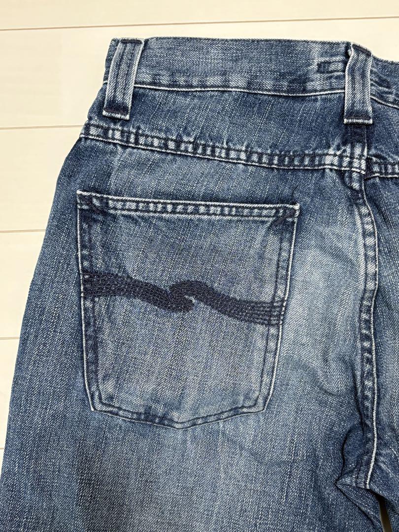Nudie Jeans co ストレートレッグデニムパンツ ブルー