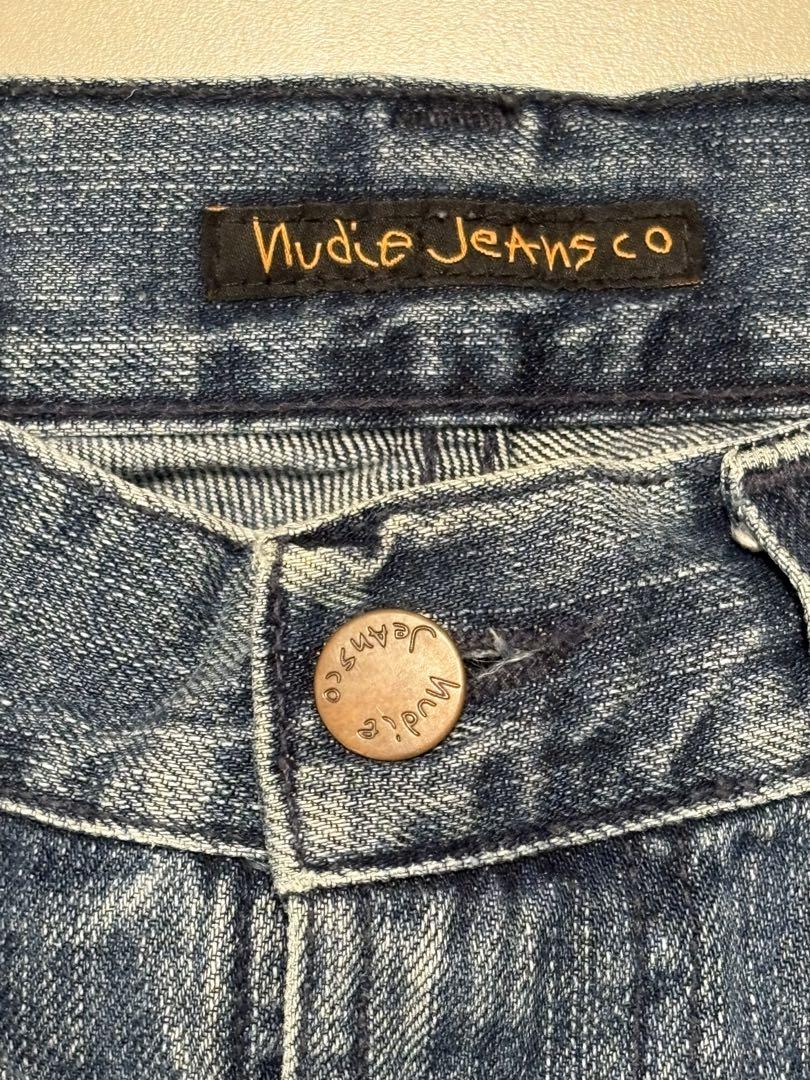 Nudie Jeans co ストレートレッグデニムパンツ ブルー