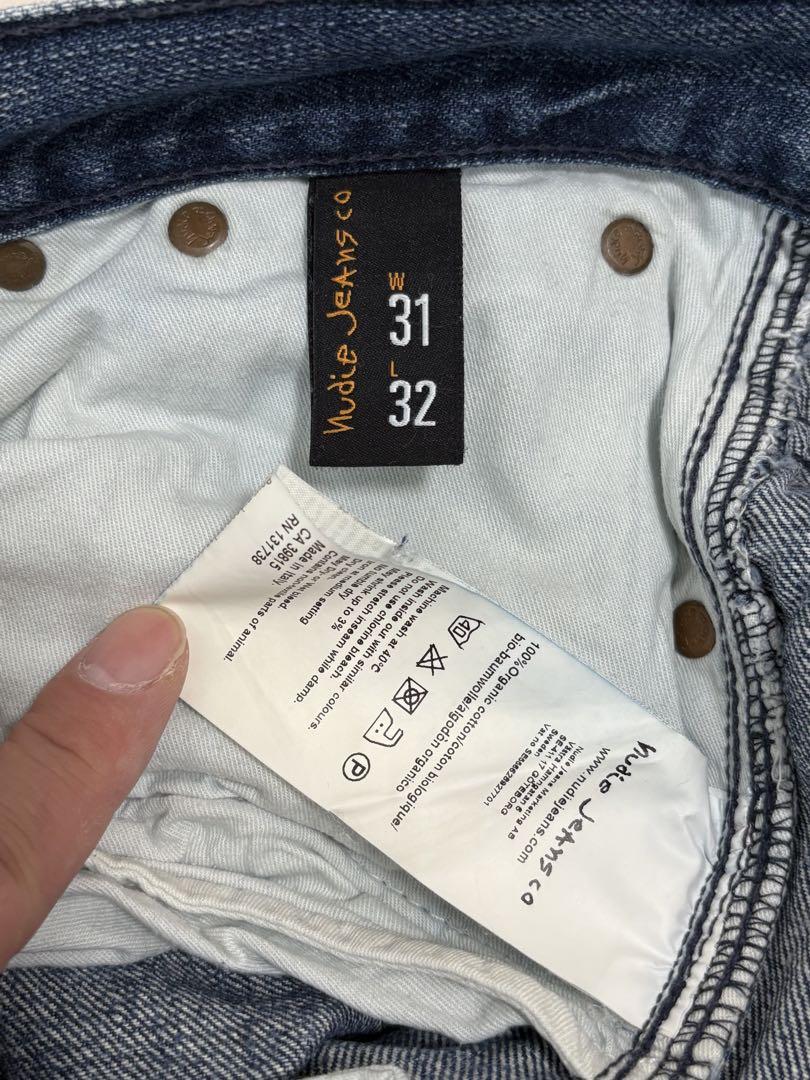 Nudie Jeans co ストレートレッグデニムパンツ ブルー