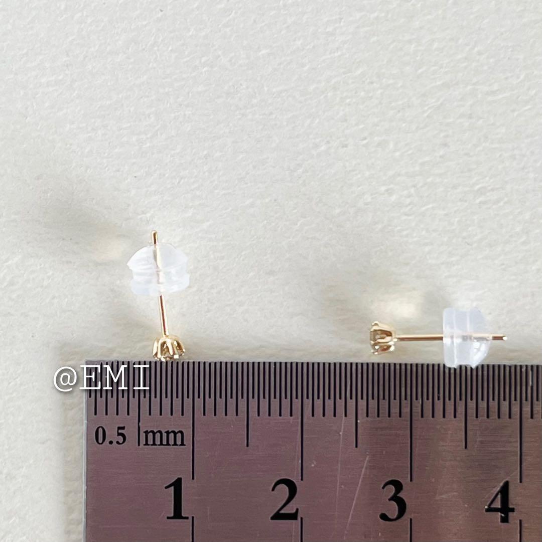K18 18金　天然ダイヤモンド0.14ct ピアス　天然ダイヤモンド　メレ