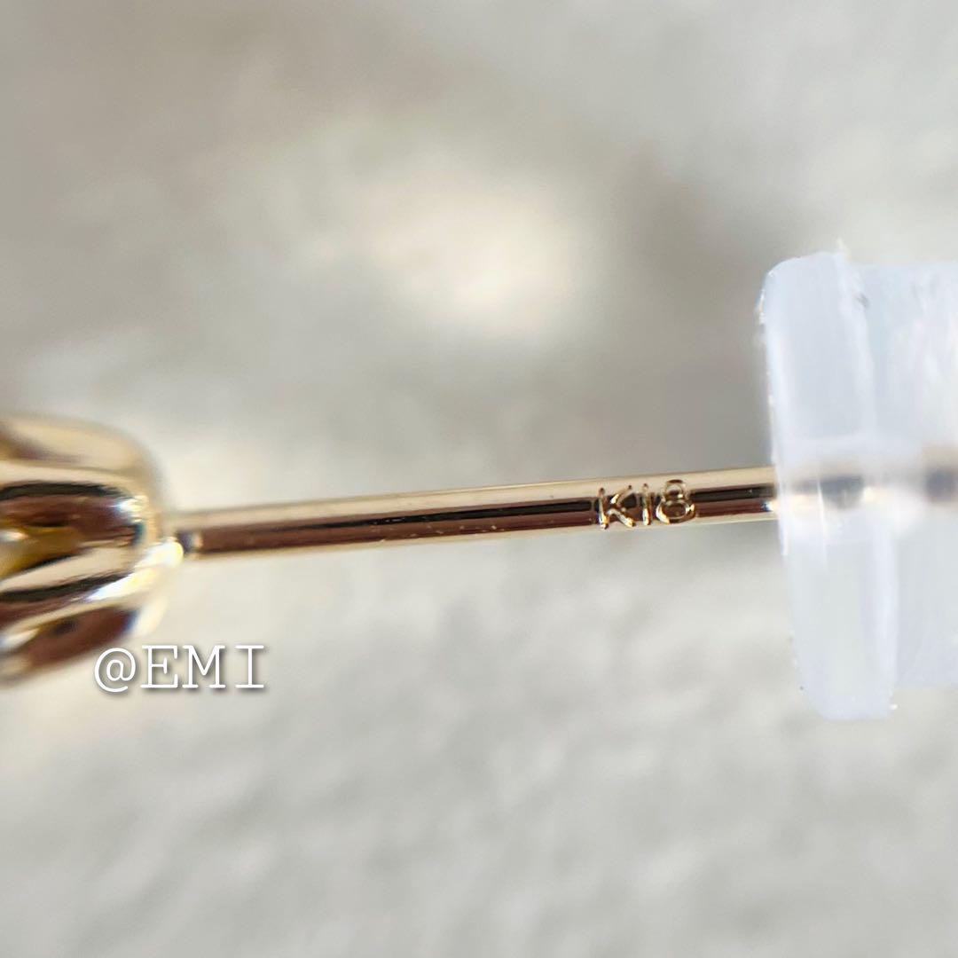 K18 18金　天然ダイヤモンド0.14ct ピアス　天然ダイヤモンド　メレ