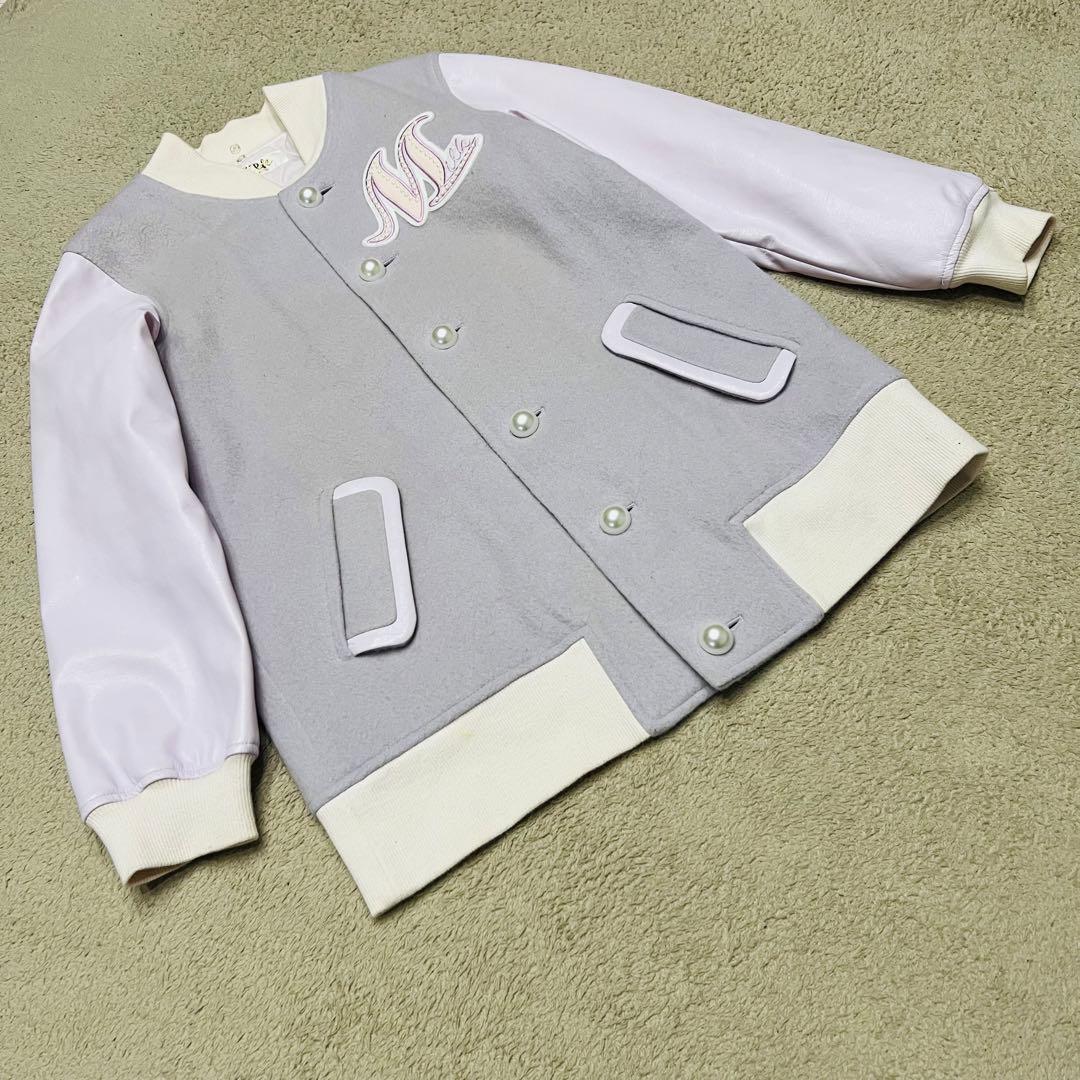 MILK TEAM ANGEL スタジャン パールボタン パープル SIZE