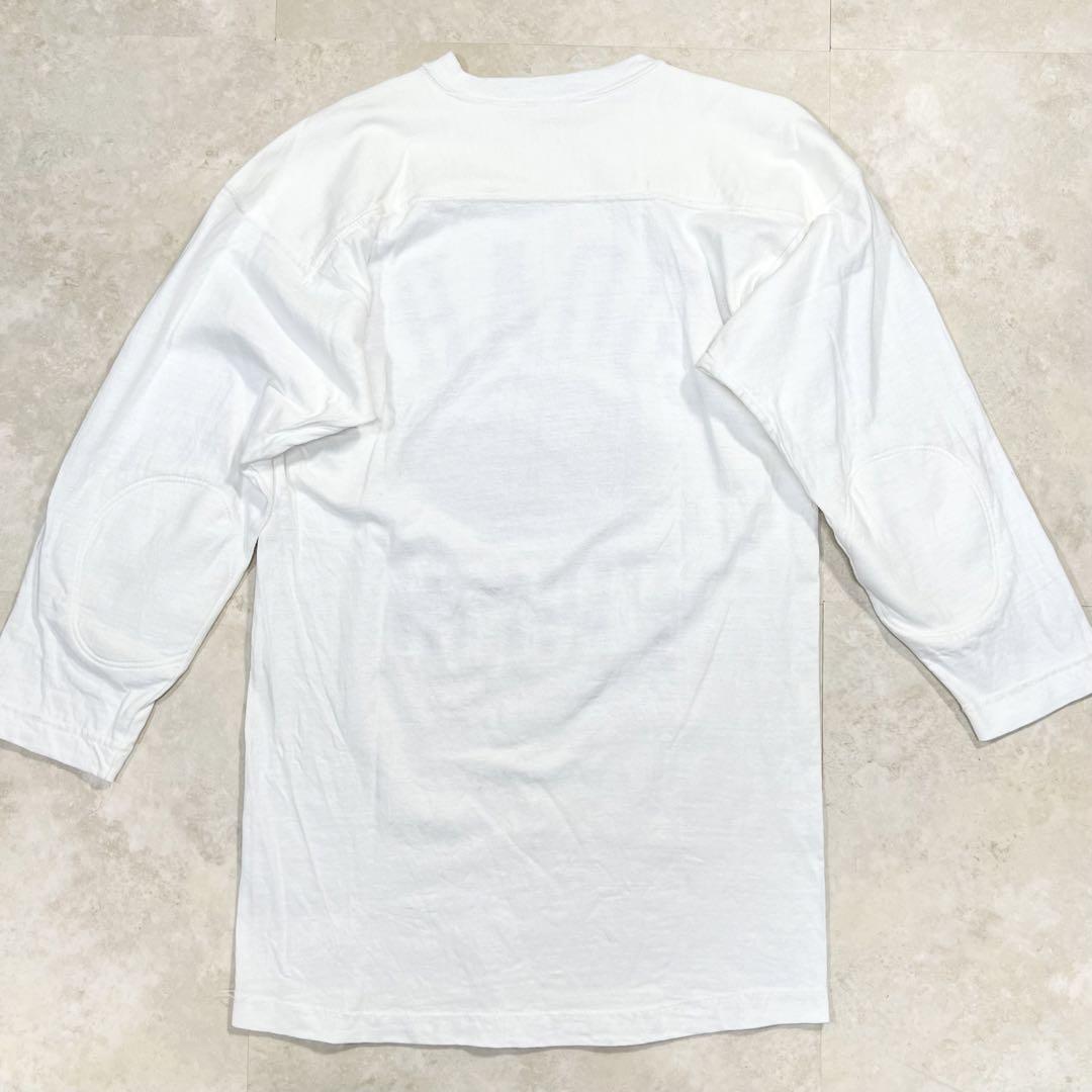 USA製 RUSSELL 3段 プリント フットボール Tシャツ L