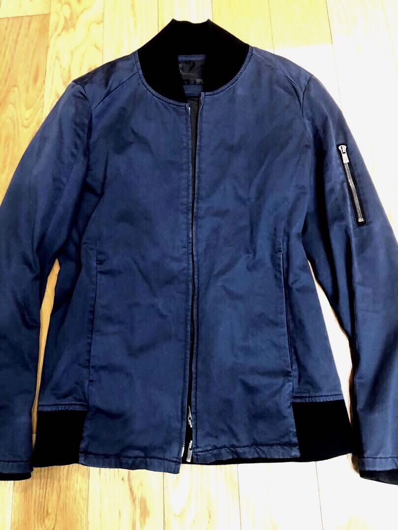 OURETサテンストレッチMA-1 ブルゾン ジャケット