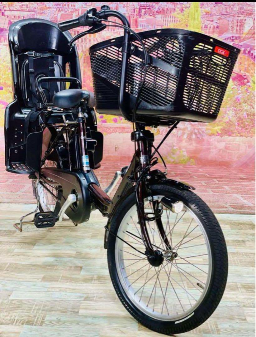 K1984 電動自転車パナソニック子供乗せ 20インチ 8Ah ブラック K1992 電動自転車パナソニック子供乗せ 20インチ 8Ah ブラウン