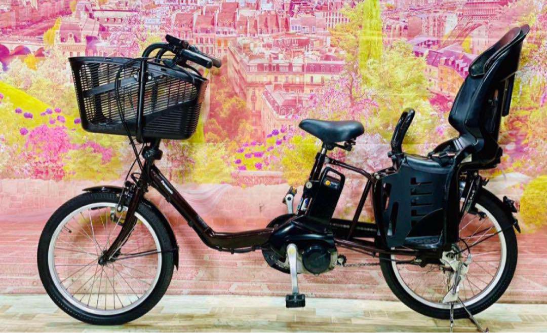 K1992 電動自転車パナソニック子供乗せ 20インチ 8Ah ブラウン
