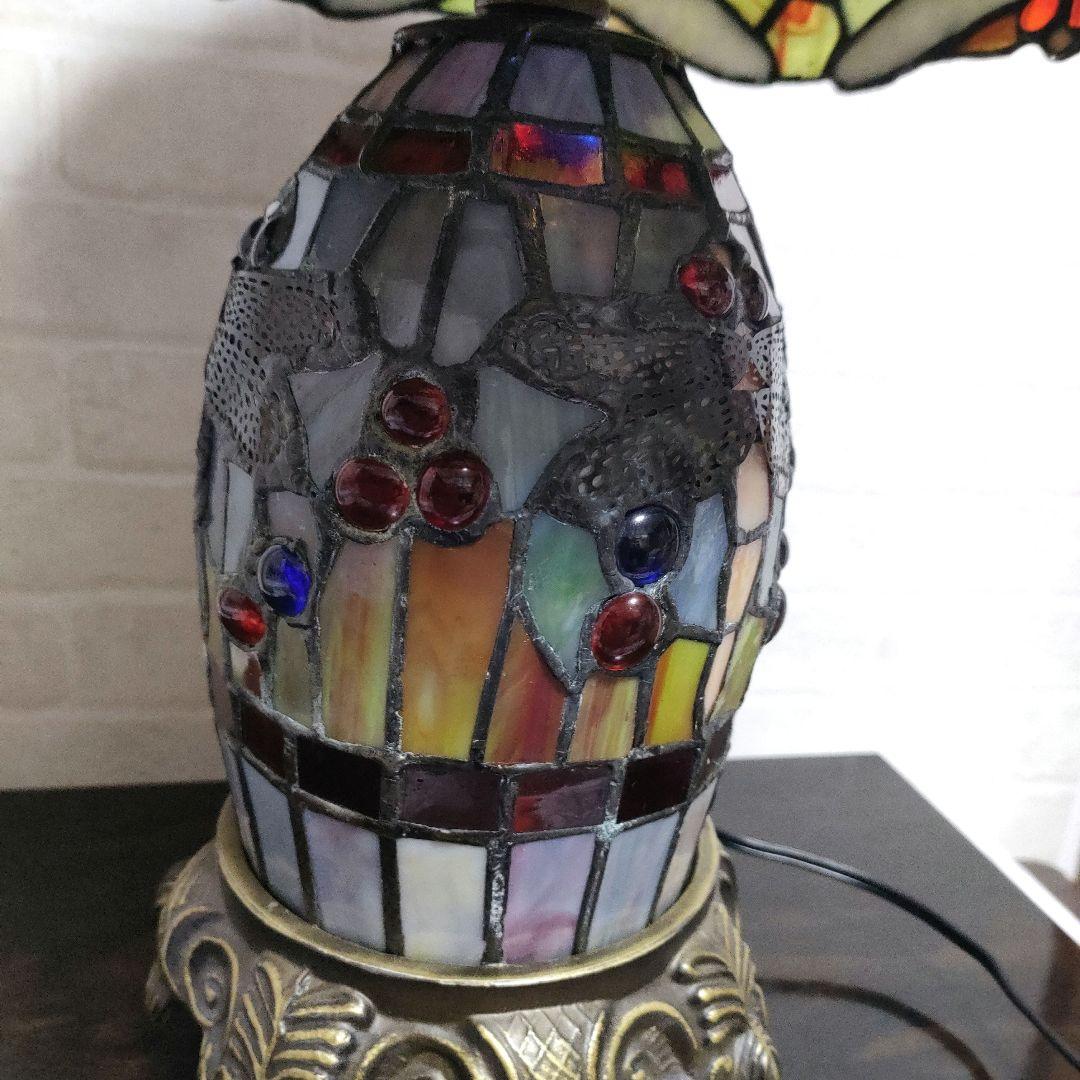 3灯 ステンドグラスランプ