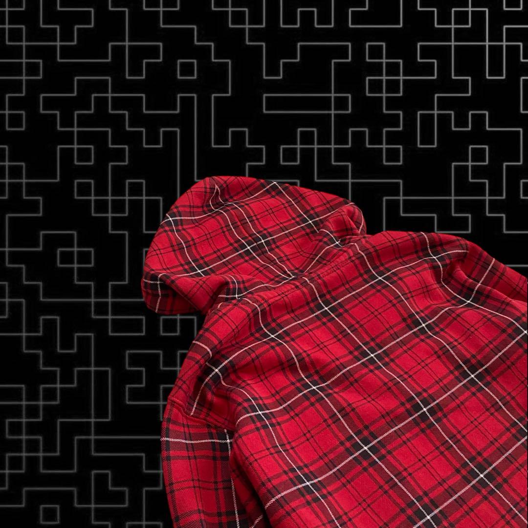 Polo Ralph Lauren Men's Red Plaid Hood Fleece Lined Full Zip