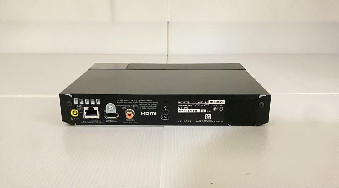 SONY ブルーレイ/DVDプレーヤー BDP-S1500 +HDMIケーブル