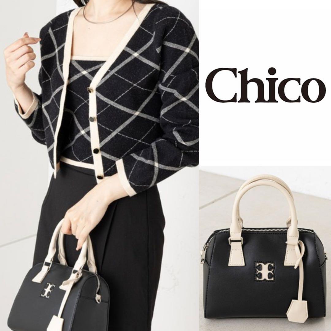 Chico 2wayロゴ エンブレム デザイン ショルダーバッグ ハンドバッグ