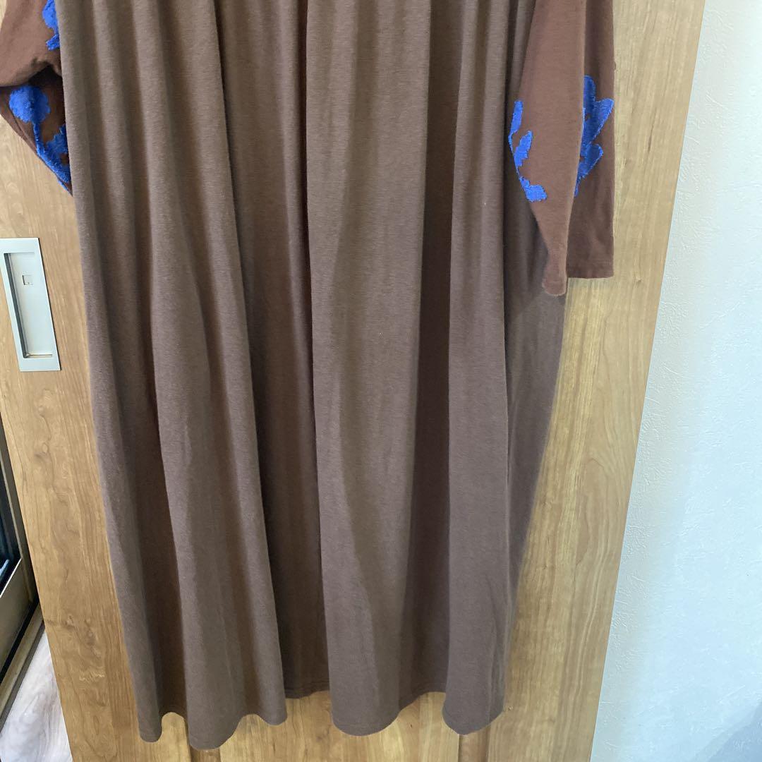 Marble SUD”kukka JQ”切替えワンピース ブラウン レディース