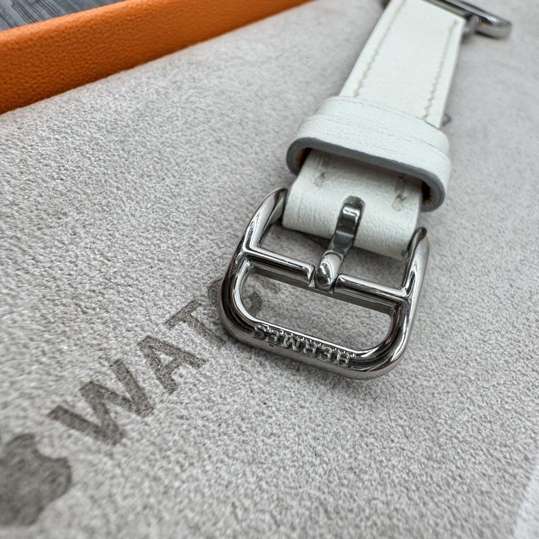 2574 美品 Apple Watch エルメス ホワイト ドゥブルトゥール