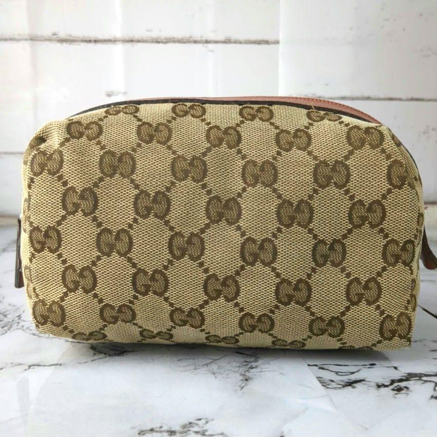 グッチ GG キャンパス バニティ ポーチ GUCCI - グッチ バニティバッグ GGキャンバス 化粧ポーチ 小物