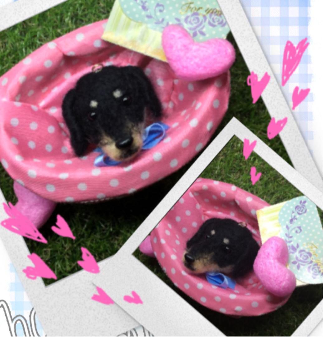 lvy様　犬　ダックス　羊毛フェルトストラップ