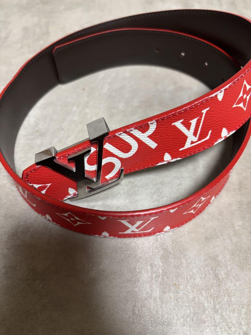 Louis Vuitton レッド モノグラム ベルト