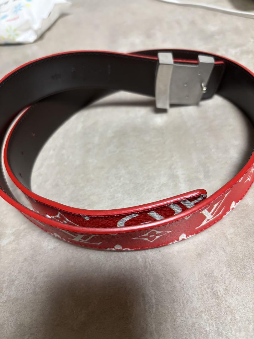 Louis Vuitton レッド モノグラム ベルト