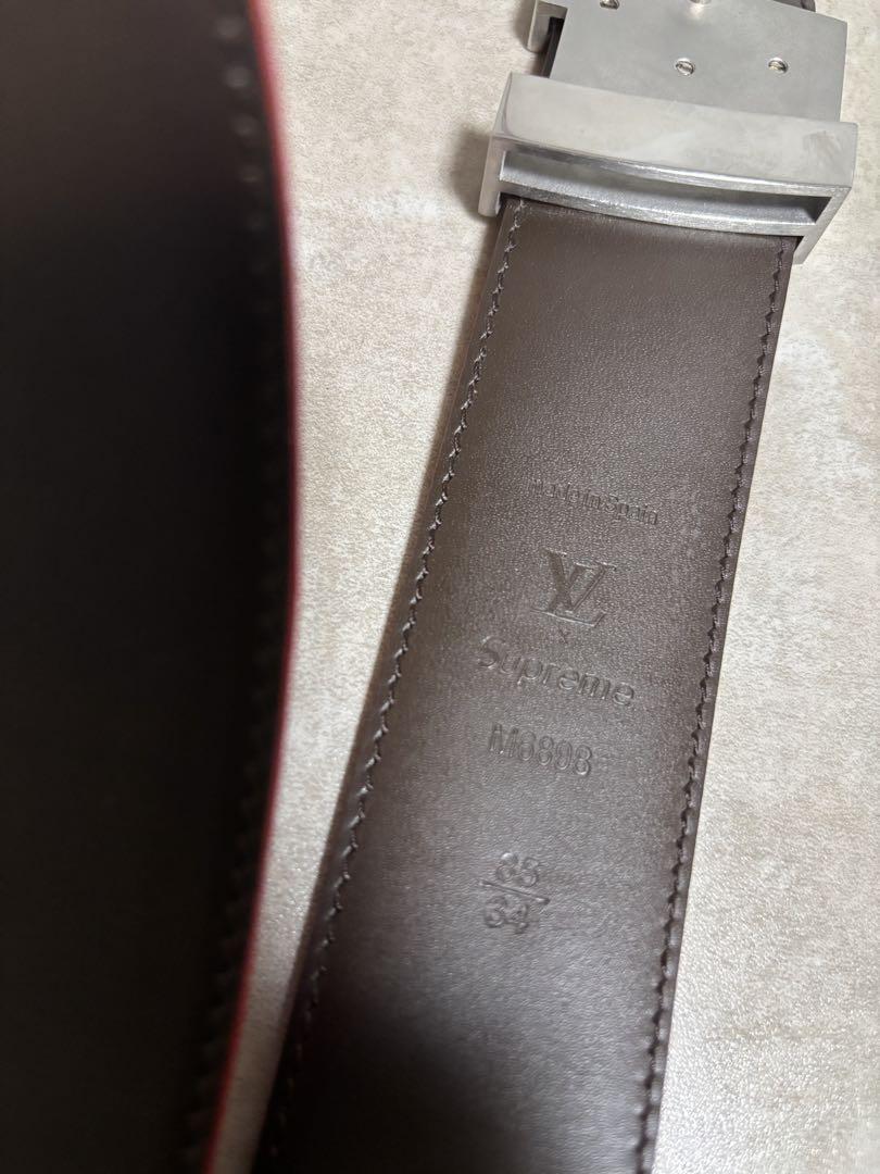 Louis Vuitton レッド モノグラム ベルト