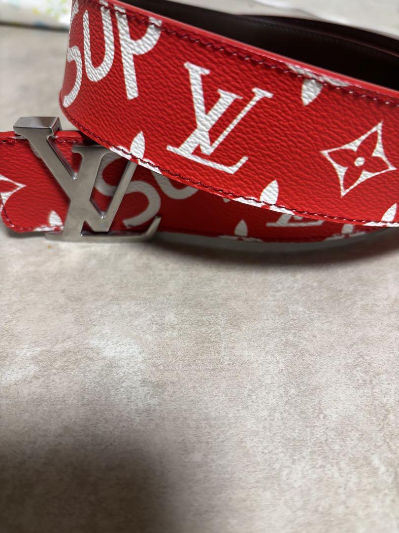 Louis Vuitton レッド モノグラム ベルト