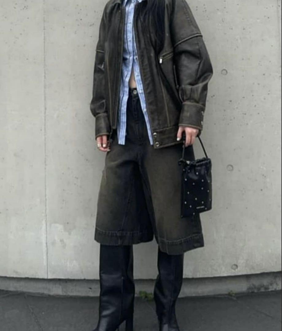 デニムハーフパンツ【MAISON SPECIAL/メゾンスペシャル】新品タグ付き
